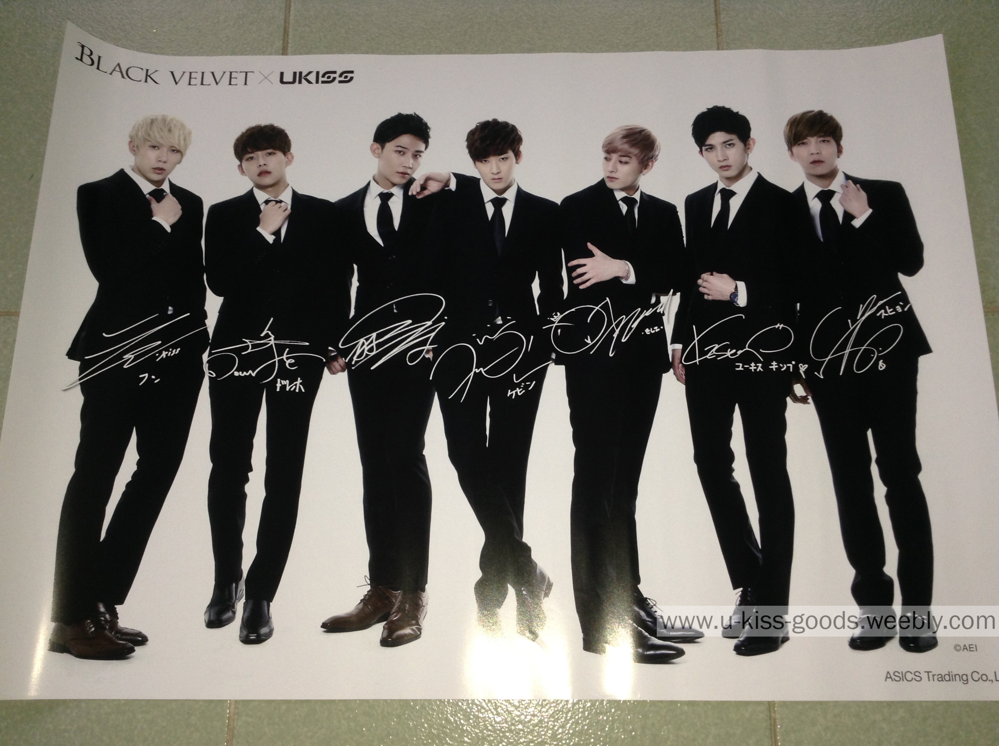U-KISS X Black Velvet Signed Poster